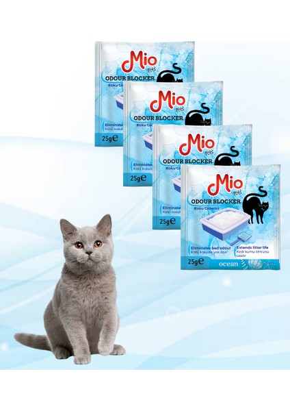 4'lü Kedi Kumu Koku Giderici (Okyanus Esintili)