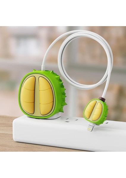 Apple Yeni Nesil Şarj Başlık ve Kablo Koruyucu Seti Kaplumbağa Tasarımlı modelleri