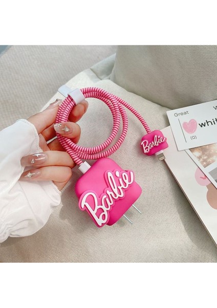 Barbie Şarj Başlık Kablo Koruyucu Set