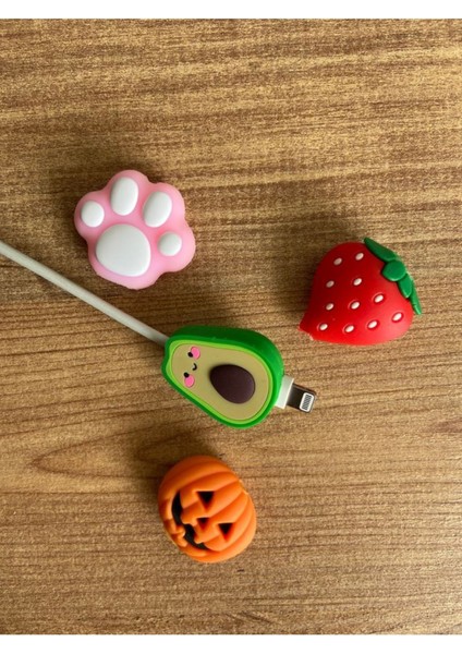 Sevimli Kablo Koruyucu 4 Lü Set