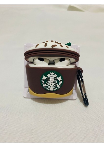 3.nesil Kulaklık Kılıfı Kahverengi Köpüklü Bardak Silikon Kılıf