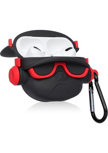 Pro 2.nesil Kulaklık Kılıfı Figürlü Kulaklık Kılıfı Kırmızı Hiphop Buldog modelleri