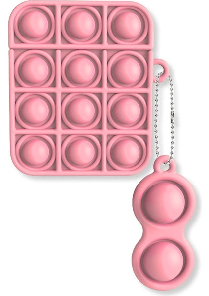 Kılıf 1. ve 2. Nesil Silikon Pop It Stres Yumuşak Silikon Kulaklık Kılıfı