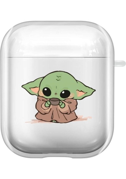 Baby Yoda Desenli Şeffaf 1. ve 2. Nesil  Kılıfı