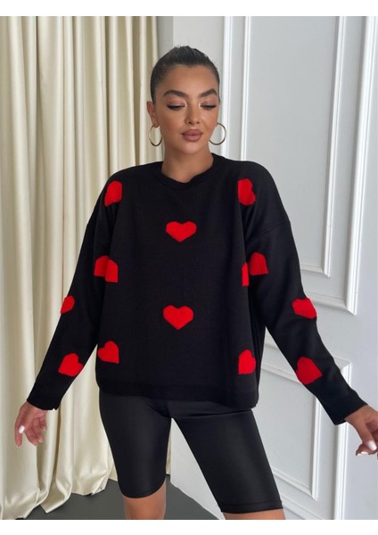 Siyah Kalpli Basic Salaş Boyfriend Kazak