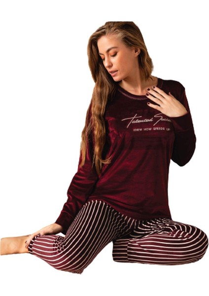 Kadın Kışlık Kadife Pijama Takımı 538- 1 Adet