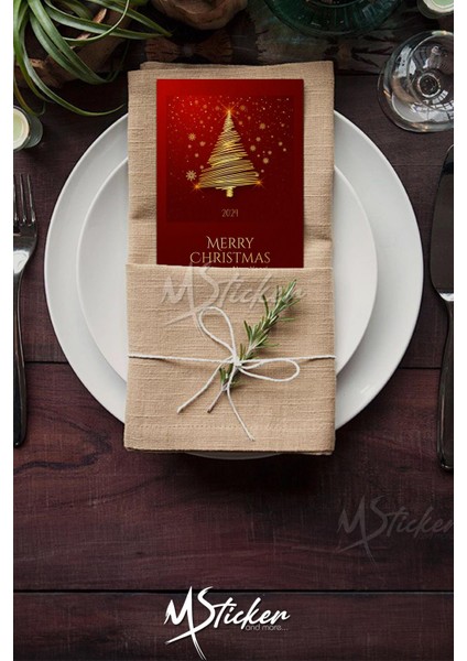 Yılbaşı Hediye Kartı 16 Adet Arkasına Not Yazılabilir Yeni Yıl Tebrik Kartı Özel Dokulu Kağıt indirimleri