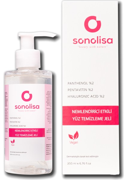 Sonolisa Yüz Temizleme Jeli Nemlendirici Etkili 200 ml