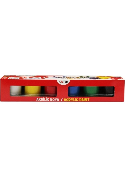 6 Renk Akrilik Boya Seti 6 Adet