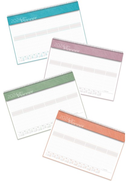 252 Smk 2024 Spiralli Masa Üstü Planlayıcı 40X28 cm