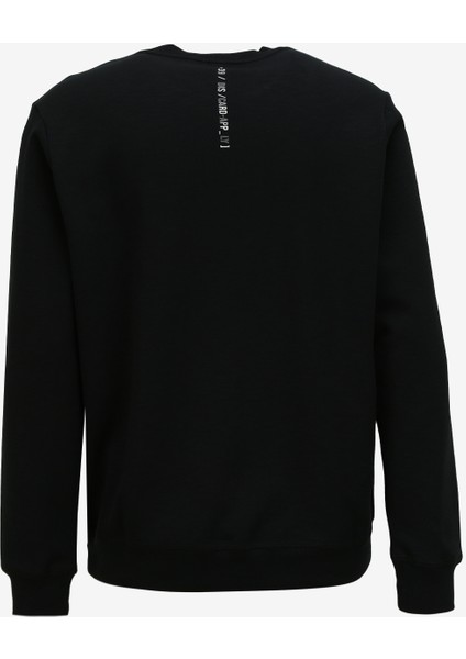 Gmg Fırenze Siyah Erkek Dik Yaka Slim Fit Sweatshirt GU23MFW08023