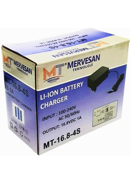 16.8Volt 4s 1Amper Li-Ion Batarya Şarj Cihazı