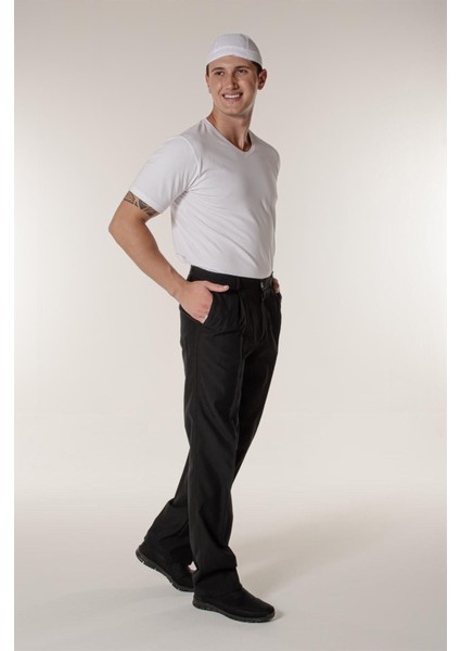 Siyah Aşçı ve Mutfak Erkek Şef Pantolon Ütü Dikişli fiyatları