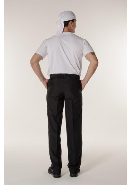 Siyah Aşçı ve Mutfak Erkek Şef Pantolon Ütü Dikişli fırsatları