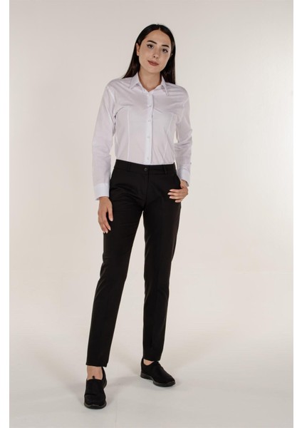 Siyah Likralı Kadın Pantolon