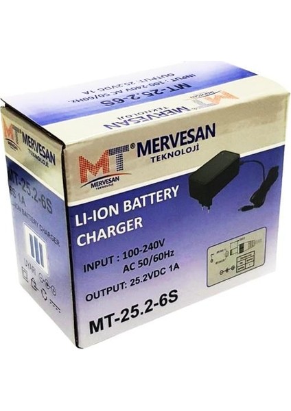 25.2Volt 6s 1Amper Li-Ion Batarya Şarj Cihazı