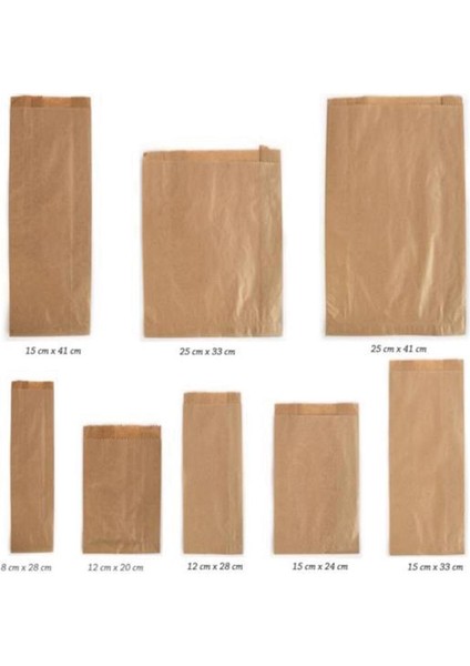 Kraft Baget Ekmek Fırın Kese Kağıdı - Küçük Boy - 12 x 28 Cm. - 2.5 Kg. - Ortalama 500 Ad - Paket indirimleri