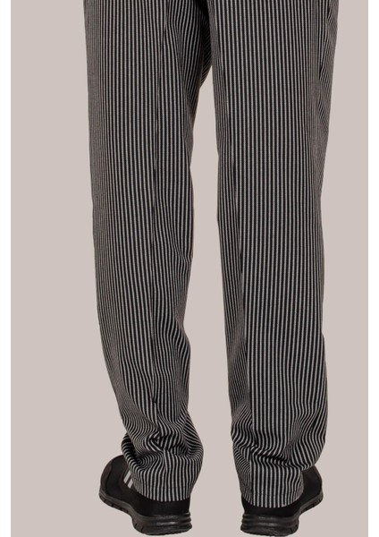 Siyah Çizgili Erkek Aşçı Şef Pantolon fırsatları