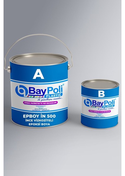 Epboy In 500 Ince Solventli Epoksi Boya Ral 5018 - A ve B Bileşeni 10 kg