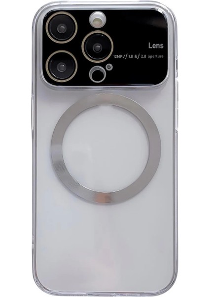 Apple iPhone 13 Pro Uyumlu Full Lens Magsafe Tam Kamera Korumalı Şeffaf Kılıf