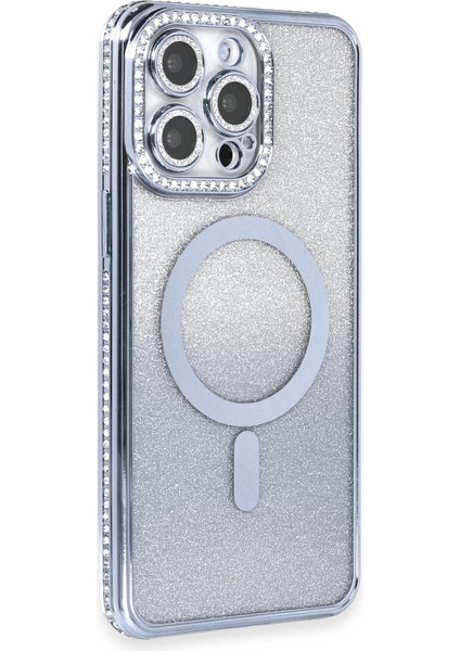 Apple iPhone 13 Pro Max Kılıf Joke Simli Magneticsafe Kılıf - Mavi fiyatları