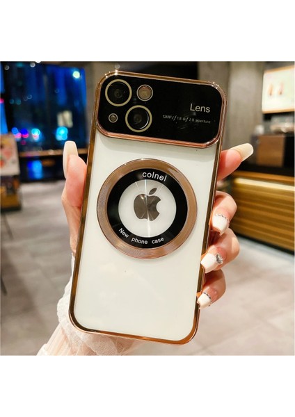 Apple iPhone 11 Uyumlu Full Lens Magsafe Tam Kamera Korumalı Gold Kılıf