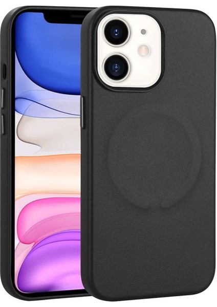 iPhone 11 Kılıf Pu Deri Magsafe Wireless Şarj Özellikli Premium Derix Kapak
