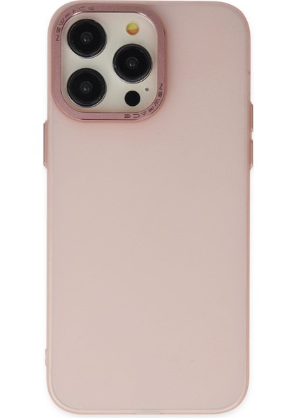 Apple iPhone 13 Pro Max Kılıf Modos Metal Kapak - Pembe