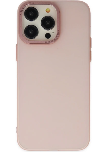 Apple iPhone 13 Pro Max Kılıf Modos Metal Kapak - Pembe