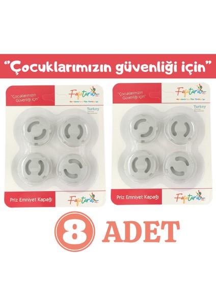 Bebek Çocuk Priz Emniyet Kapağı 8 Adet