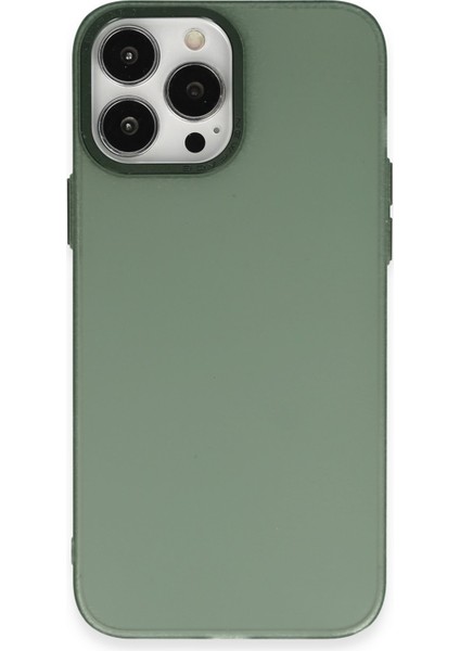 Apple iPhone 13 Pro Max Kılıf Modos Metal Kapak - Koyu Yeşil