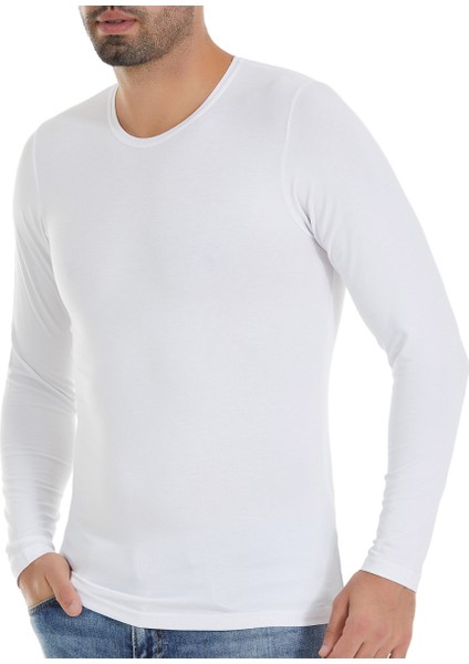Yıldız Erkek Bambu Uzunkol Sıfır Yaka T-Shirt Q495