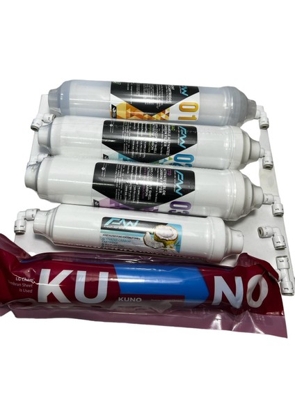 Yüksek Kaliteli Kapalı Kasa İnline Filtre Takımı, NSF Sertifikalı Su Arıtma Filtre Seti (Dirsekler Dahil)