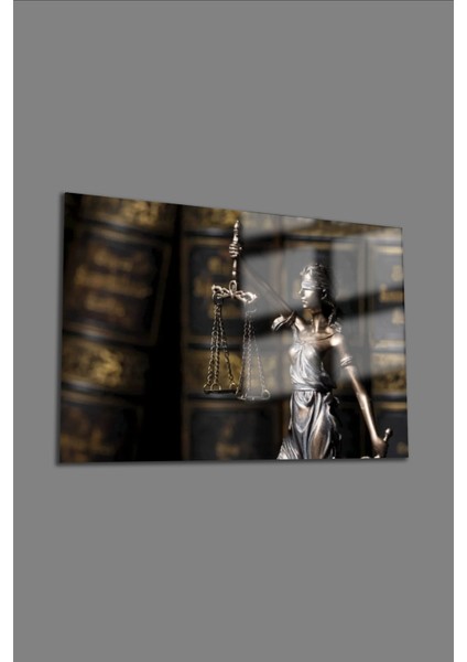 Themis Heykeli Cam Tablo