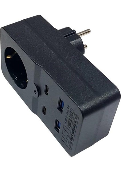 Wınnboss 1 Soketli 2xusb+2xtype-C Akım Korumalı Priz 10A 2500W