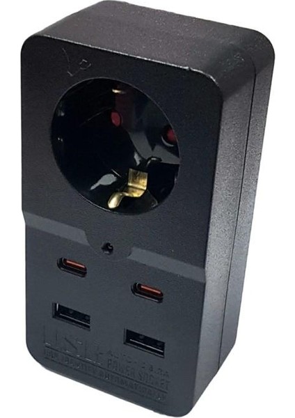 Wınnboss 1 Soketli 2xusb+2xtype-C Akım Korumalı Priz 10A 2500W fiyatları