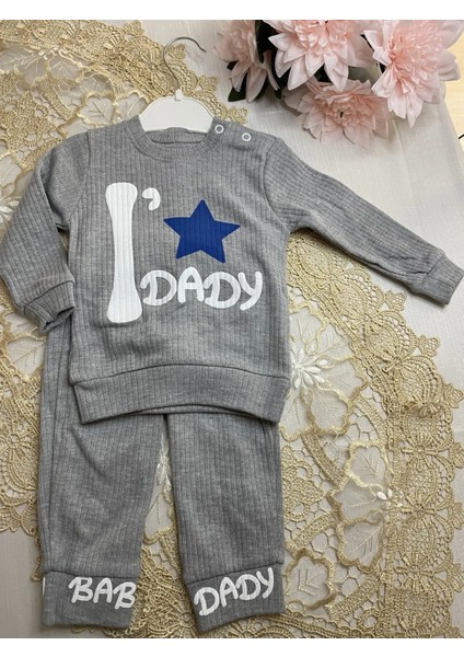 Bebek Alt Üst Takım Fitilli Dady