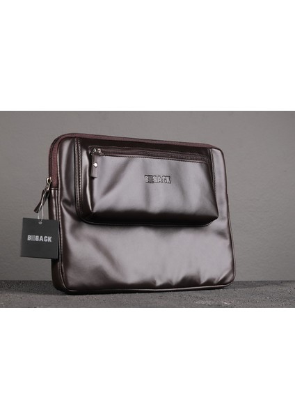 : Ön Cepli Laptop Çantası : Kahve