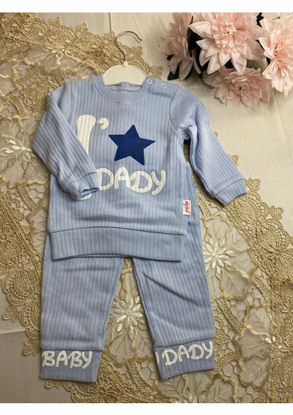Bebek Alt Üst Takım Fitilli Dady