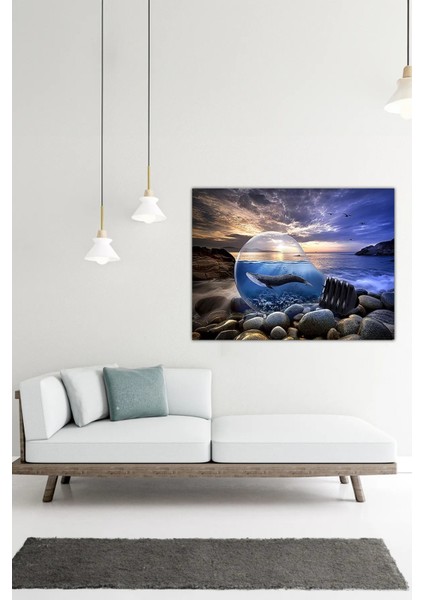 Salon Oturma Odası Antre Balık Fantastik Kanvas Duvar Tablo AR030431