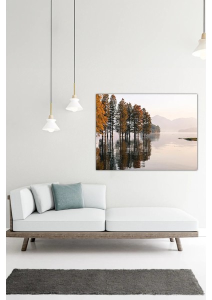 Dijital Baskılı Modern Doğa-Manzara Temalı Ağaç Ahşap Kanvas Tablo AR030434 fırsatları