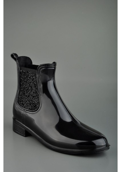 Taşlı Su Geçirmez Lastik Çizme Kadın Bot