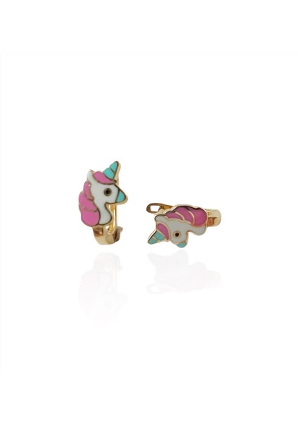 Unicorn Model Çocuk Altın Küpe