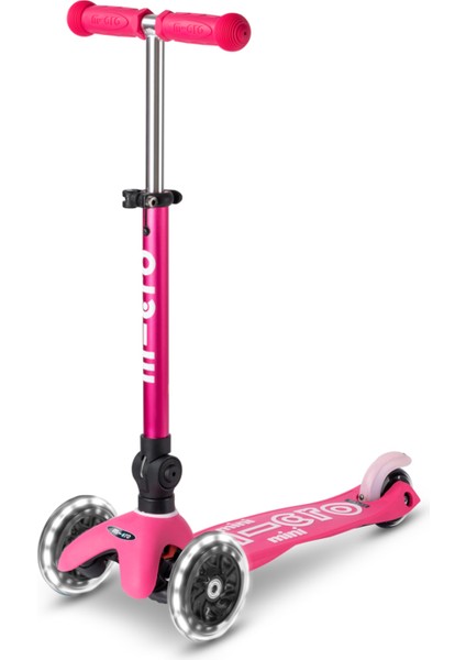 Scooter Mini Micro Deluxe Foldable LED Pink MMD197