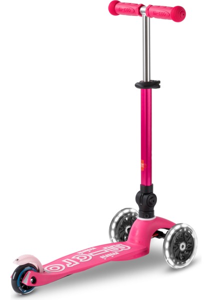 Scooter Mini Micro Deluxe Foldable LED Pink MMD197