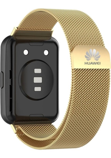 Huawei Watch Fit 2 Modeline Uyumlu Paslanmaz Çelik Metal Hasır Kordon 20MM
