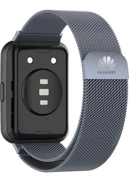 Huawei Watch Fit 2 Modeline Uyumlu Paslanmaz Çelik Metal Hasır Kordon 20MM