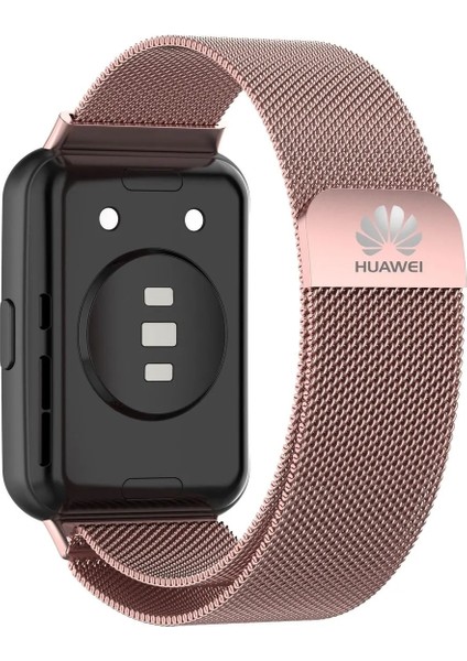 Huawei Watch Fit 2 Modeline Uyumlu Paslanmaz Çelik Metal Hasır Kordon 20MM