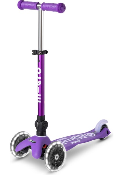 Scooter Mini Micro Deluxe Foldable LED Purple MMD199