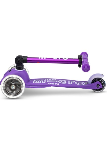 Scooter Mini Micro Deluxe Foldable LED Purple MMD199